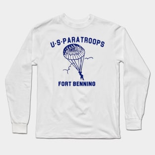 US Paratroops Paratroopers Fort Benning WWII Long Sleeve T-Shirt